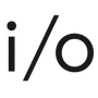 Black 'i/o' logo on a white background